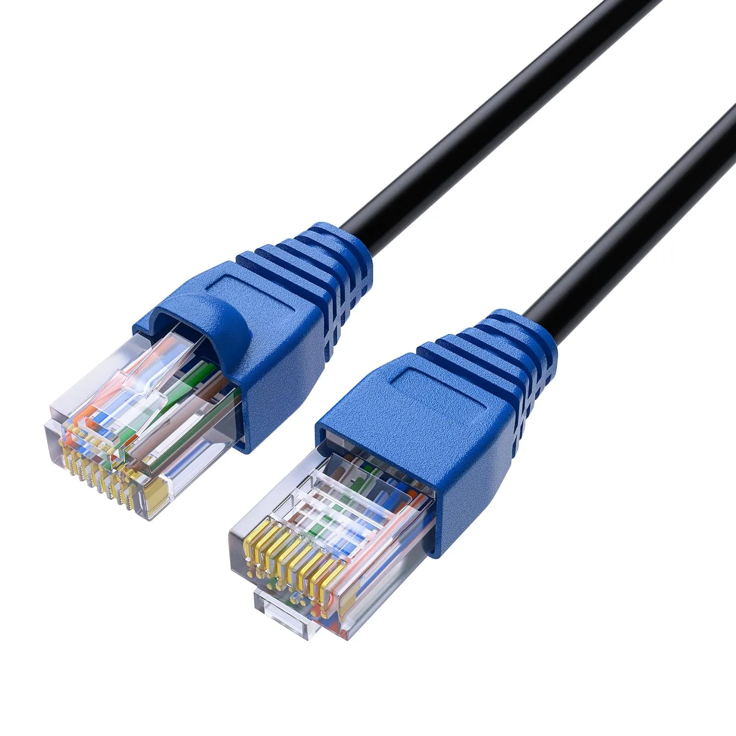 Cat5e Outdoor Ethernet Cable 350 Feet, Cat 5e Heavy Duty Internet Network LAN Cable, More Flexible Than Cat 6, Waterproof, PVC & LLDPE UV Double Jackets for in Wall, Direct Burial, Router, POE, Indoor