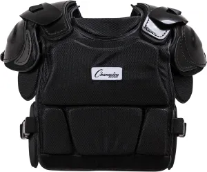 Champion Sports Low Rebound Foam Professional Model Chest Protector - 12" - Black