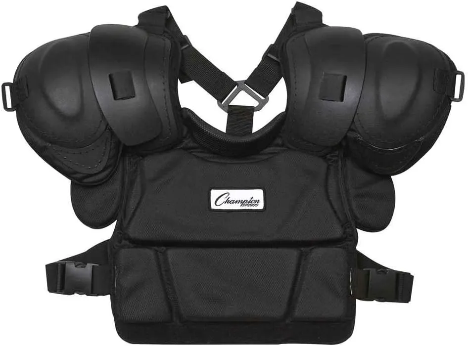 Champion Sports Low Rebound Foam Professional Model Chest Protector - 14" - Black