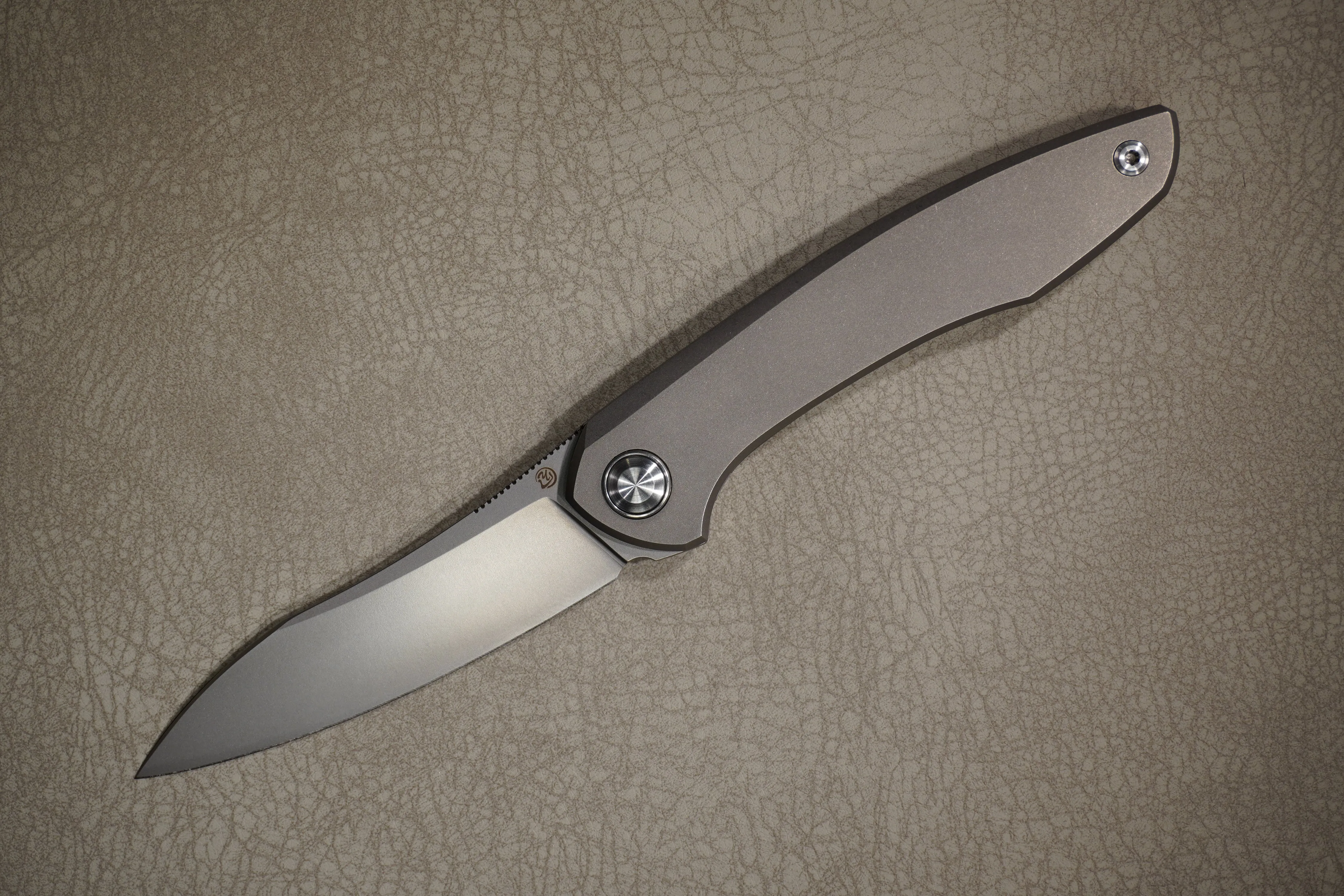 Cheburkov Knife Russian, Steel Elmax, Handle Gray Titanium