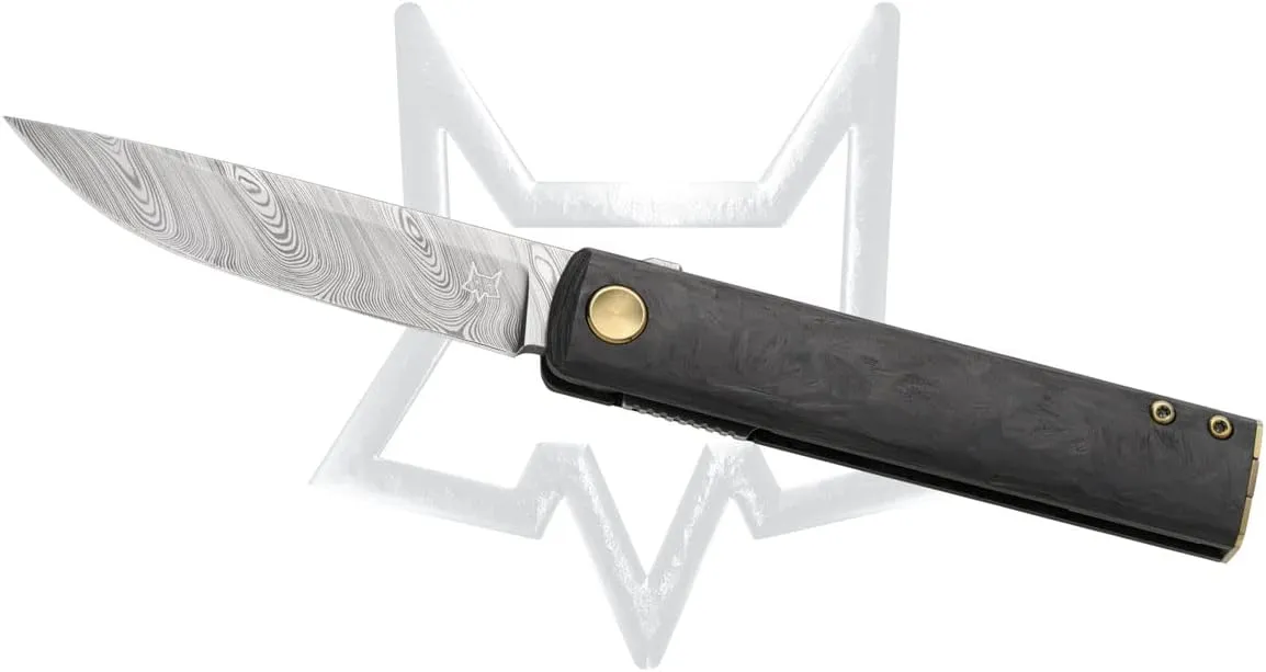 Chnops FX-543DCF Damasteel Bronzed Titanium Carbon Fiber Pocket Knife