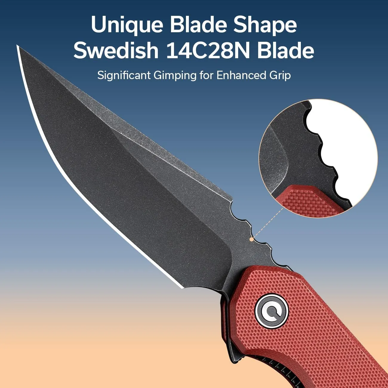 CIVIVI Bluetick Folding Knife for EDC, Pocket Knife with 3.47" 14C28N Blade G10 Handle, Utility Knife for Outdoors Indoors C23050-2