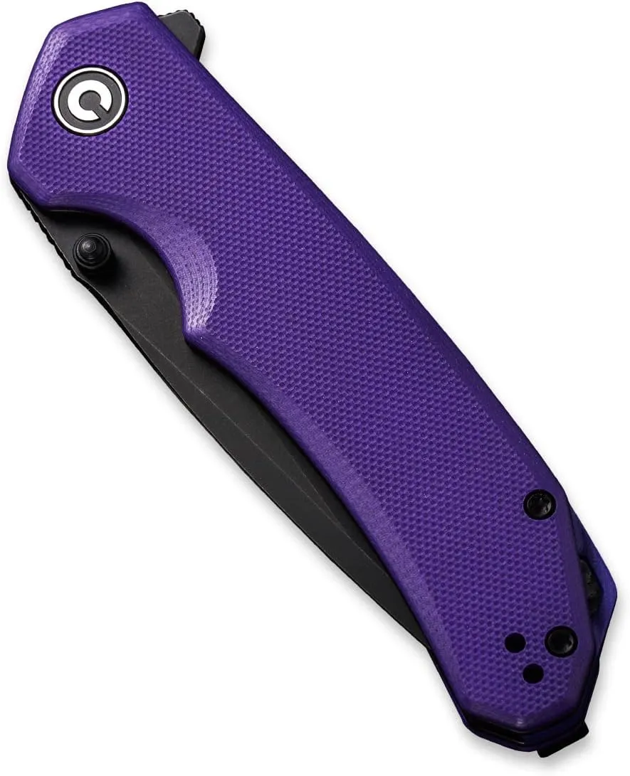 CIVIVI Brazen Folding Pocket Knife,3.5-Inch Tanto D2 Plain Blade,G-10 Outdoor Camping Hiking Knife with Thumb Studs and Flipper Opener,Unique Tool Gift for EDC Men Women C2023D