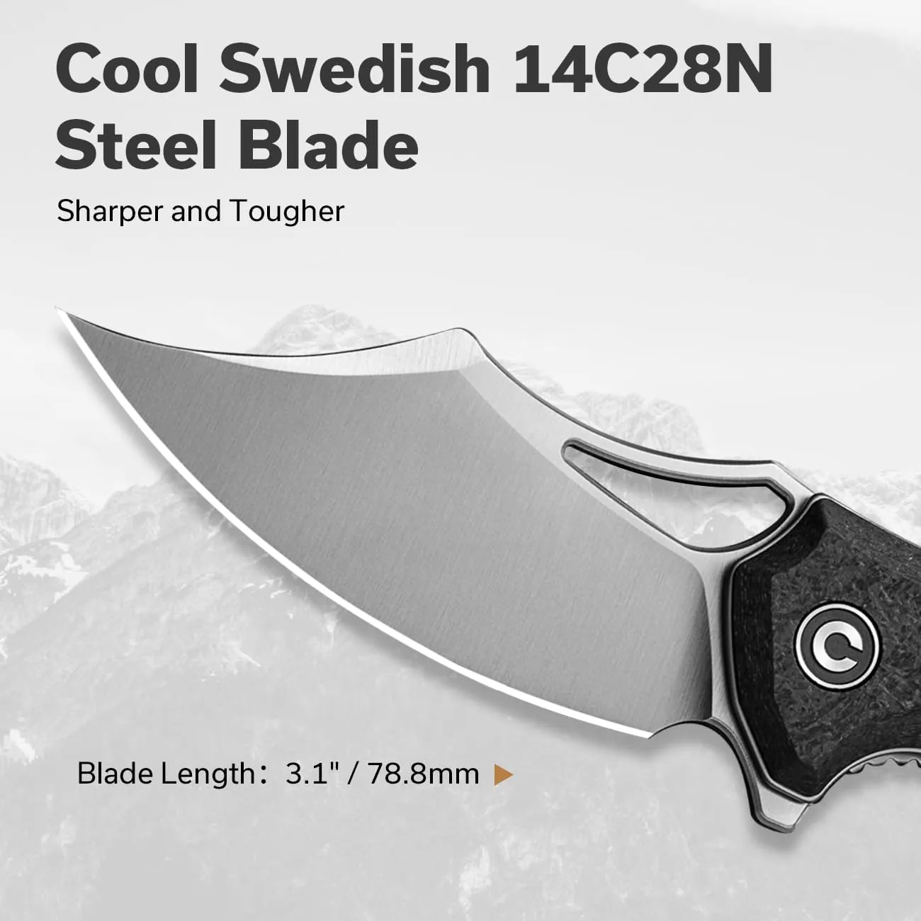 CIVIVI Chiro Cool Pocket Knife for EDC, Folding Knife with Flipper 3.1" 14C28N Blade G10 Handle, Utility Knife for Men Women C23046-3