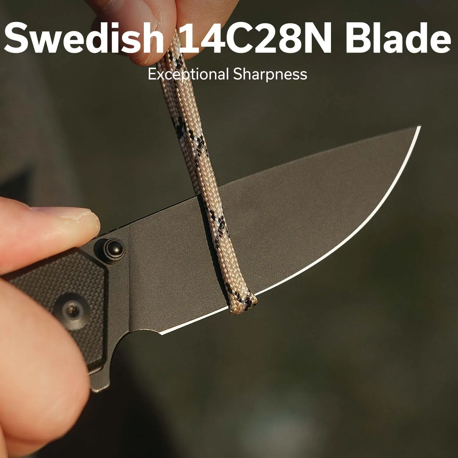 CIVIVI Merit Pocket Knife, Folding Knife with 3.28" 14C28N Blade G10 Handle, Lightweight EDC Knife with Reversible Pocket Clip for Camping Hiking Indoor & Outdoor, C24012-1, Black
