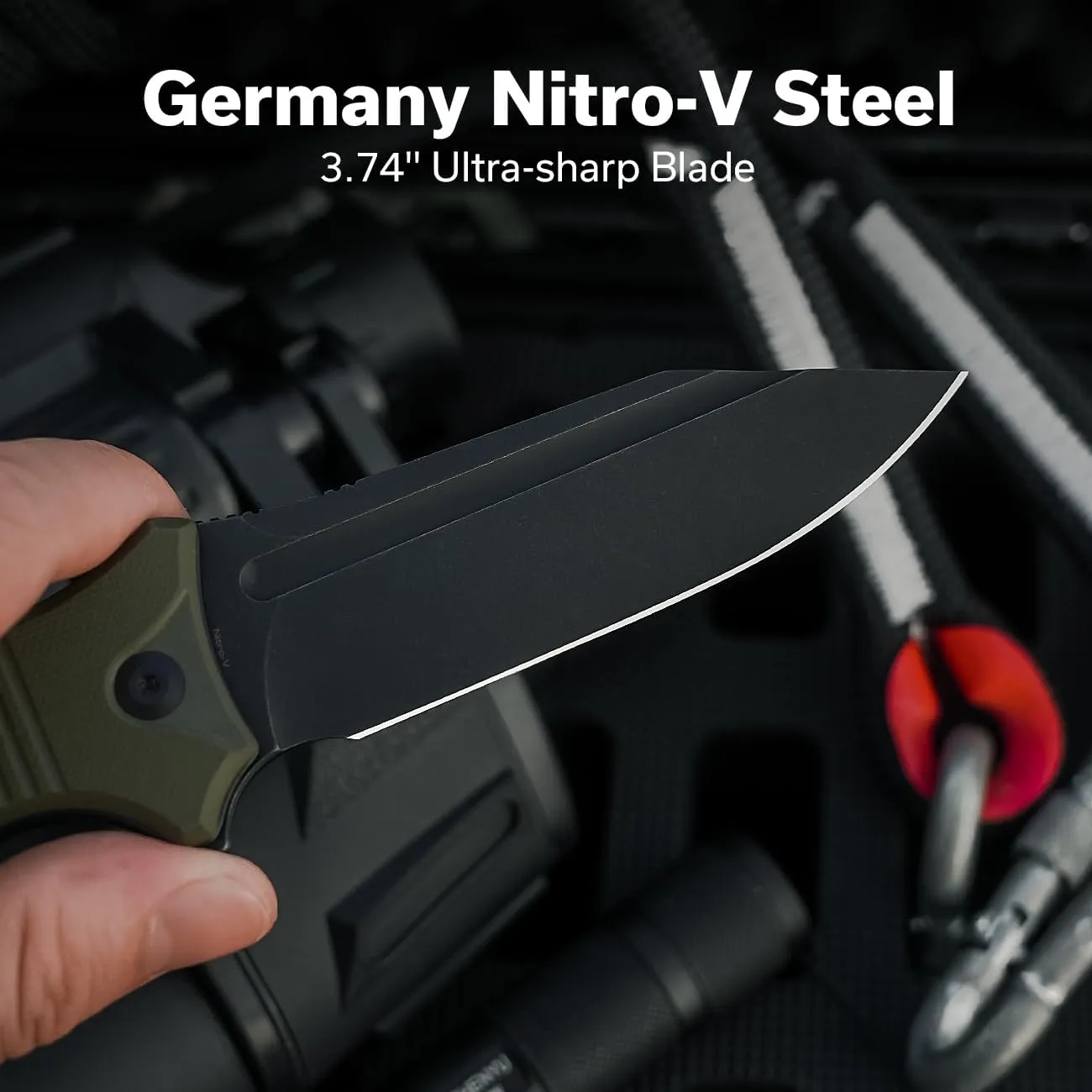 CIVIVI Neurohaptic Pocket Knife for EDC, Folding Knife with 3.74'' Nitro-V Blade G10 Handle, Reversible Clip, Gift for Men Women C23080-3