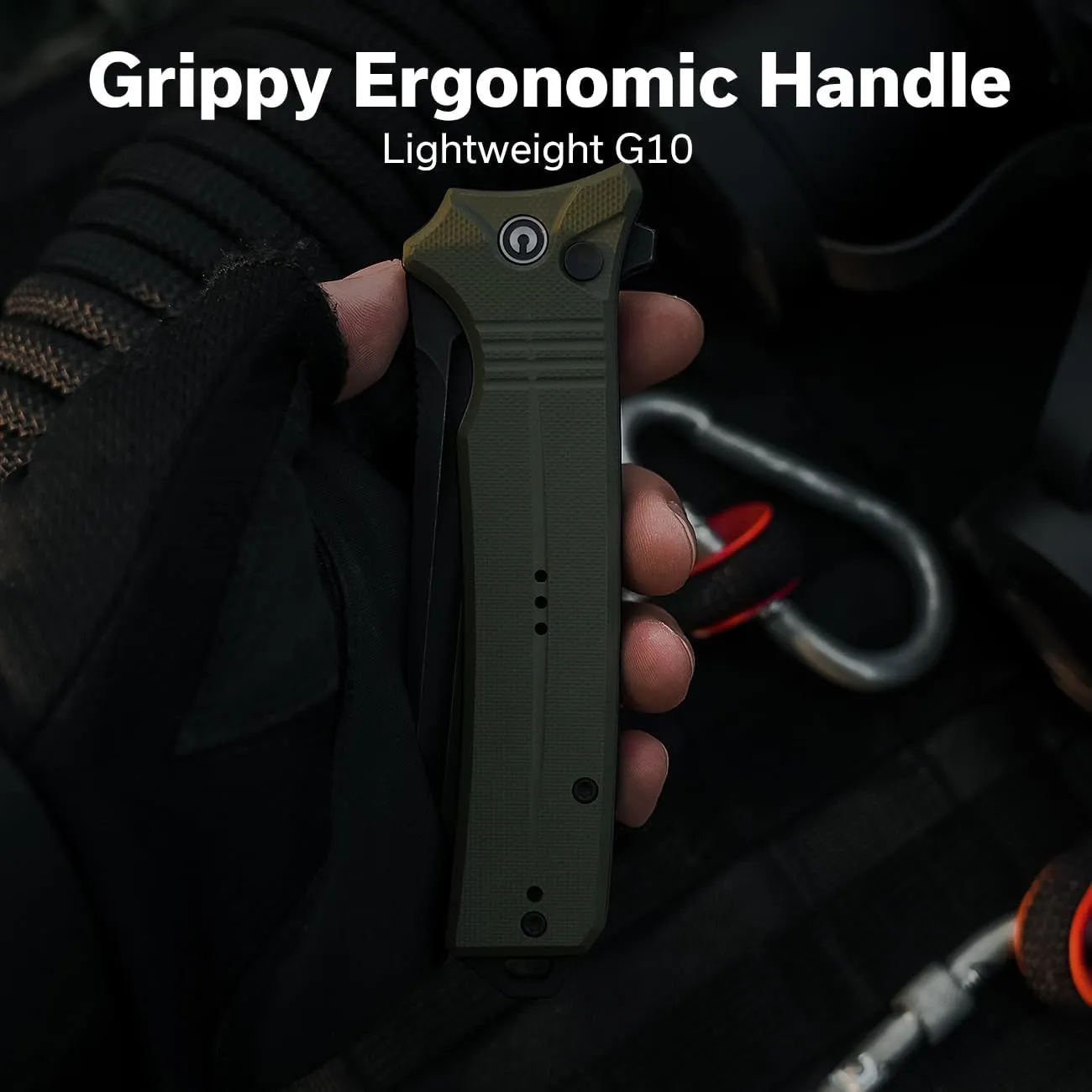 CIVIVI Neurohaptic Pocket Knife for EDC, Folding Knife with 3.74'' Nitro-V Blade G10 Handle, Reversible Clip, Gift for Men Women C23080-3