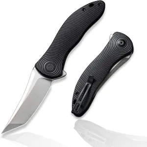 CIVIVI Pocket Folding Knife For EDC, 3.24" Nitro-V Stonewashed Tanto Blade, Jim O’Young Synergy 3 Liner Lock Knife C20075B-1