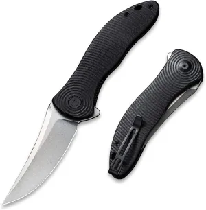 CIVIVI Pocket Folding Knife For EDC, 3.24" Nitro-V Stonewashed Trailing Point Blade, Jim O’Young Synergy 3 Liner Lock Knife C20075A-1