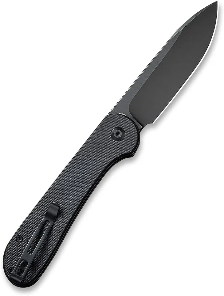 CIVIVI Pocket Folding Knife with 3.47" 14C28N Blade G10 Handle, Button Lock Elementum Knife for EDC C2103A (Black)