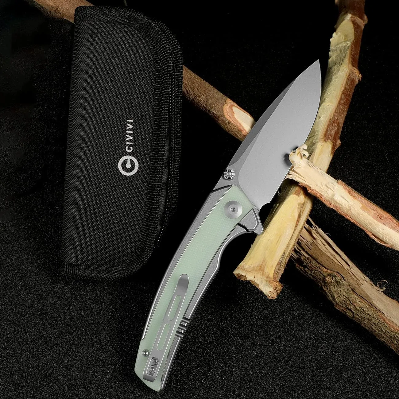 CIVIVI Teraxe Pocket Knife for EDC, 3.48-in Nitro-V Blade