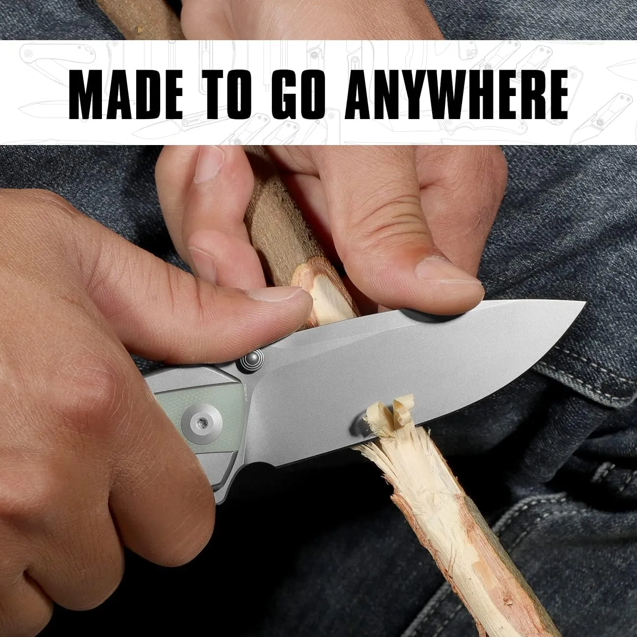 CIVIVI Teraxe Pocket Knife for EDC, 3.48-in Nitro-V Blade