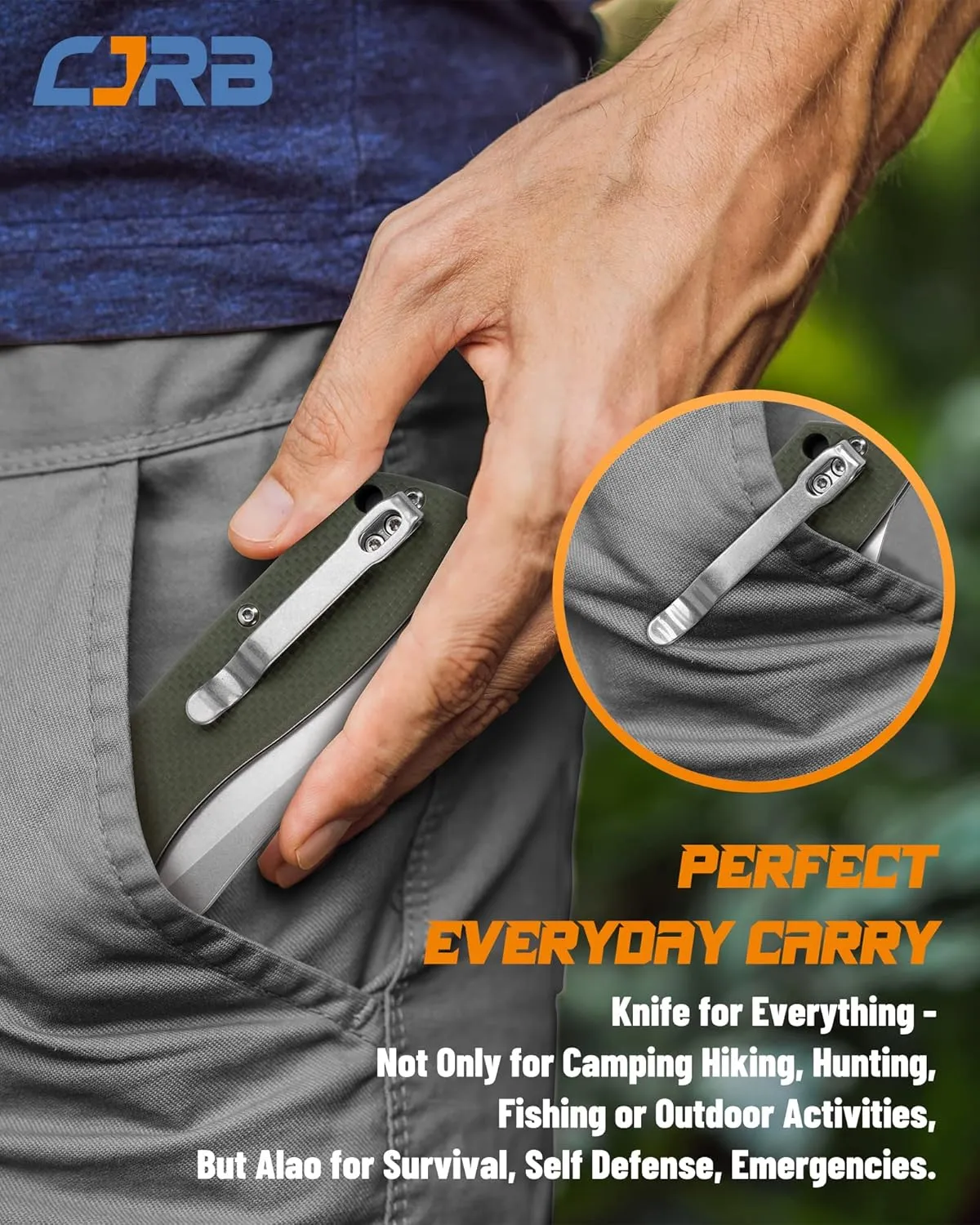 CJRB Cleaver folding Knives D2 Steel Blade G10 Handle Pocket Knife J1915 Kicker Green