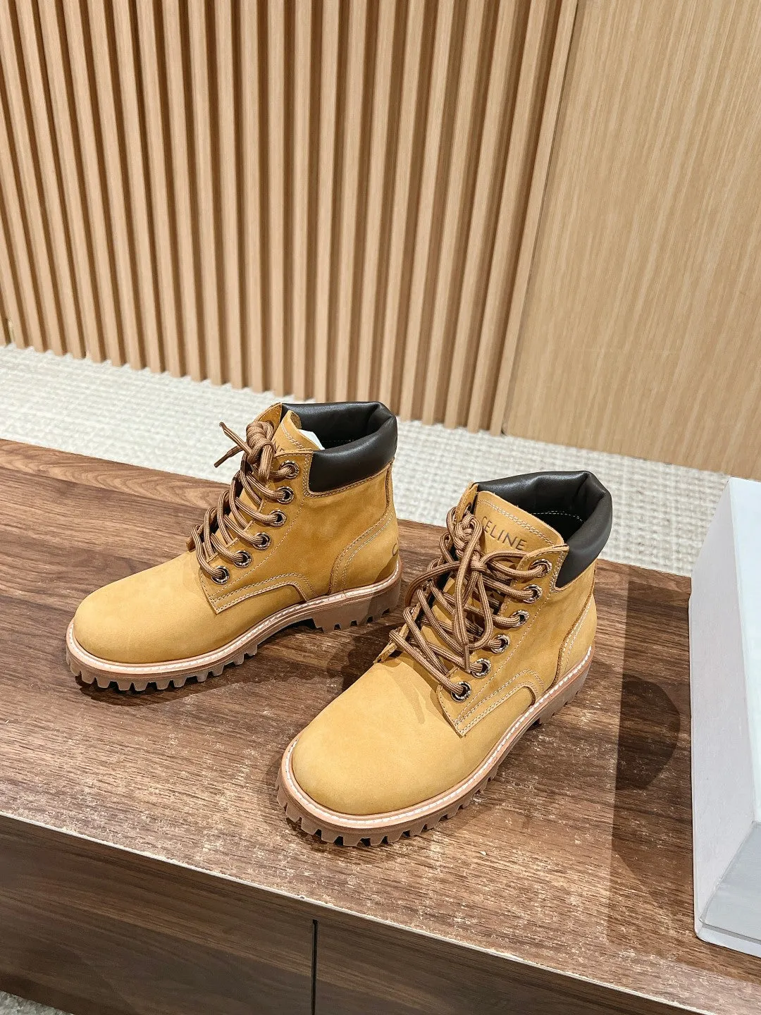 Classic couple martin boots yellow boots