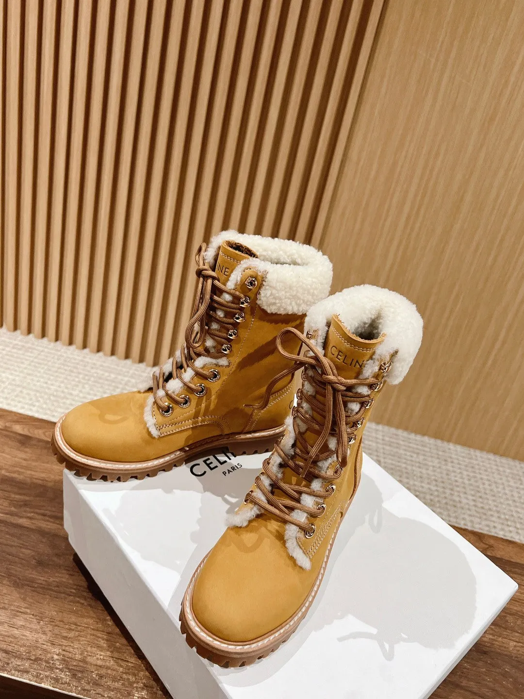 Classic couple martin boots yellow boots