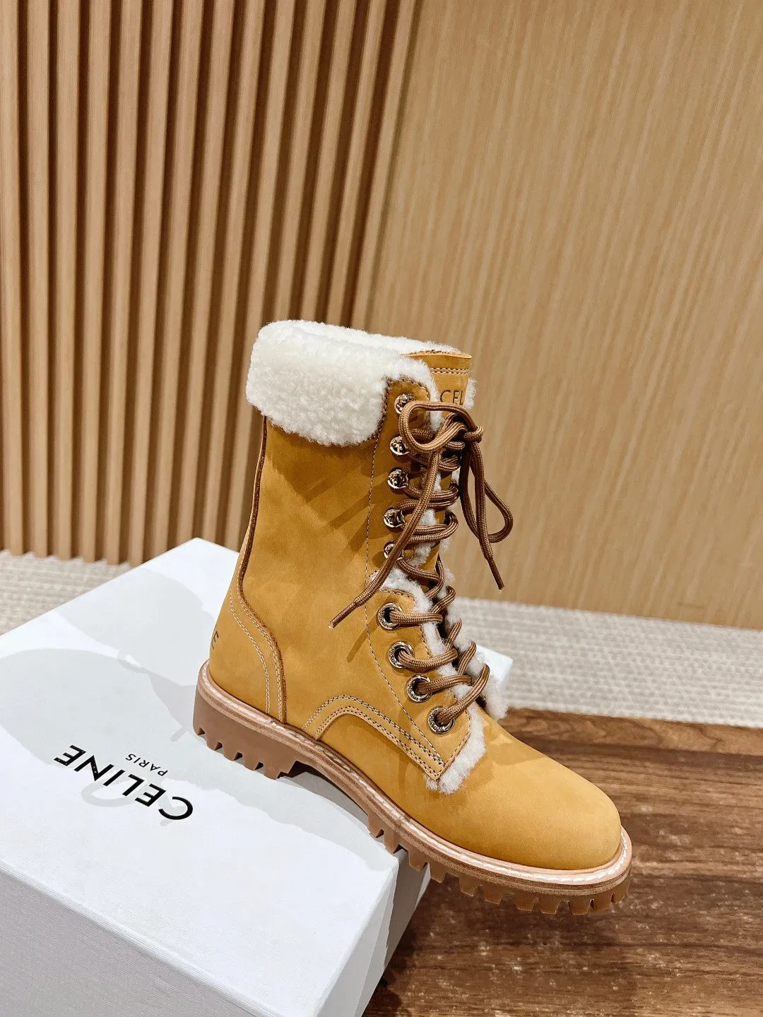 Classic couple martin boots yellow boots