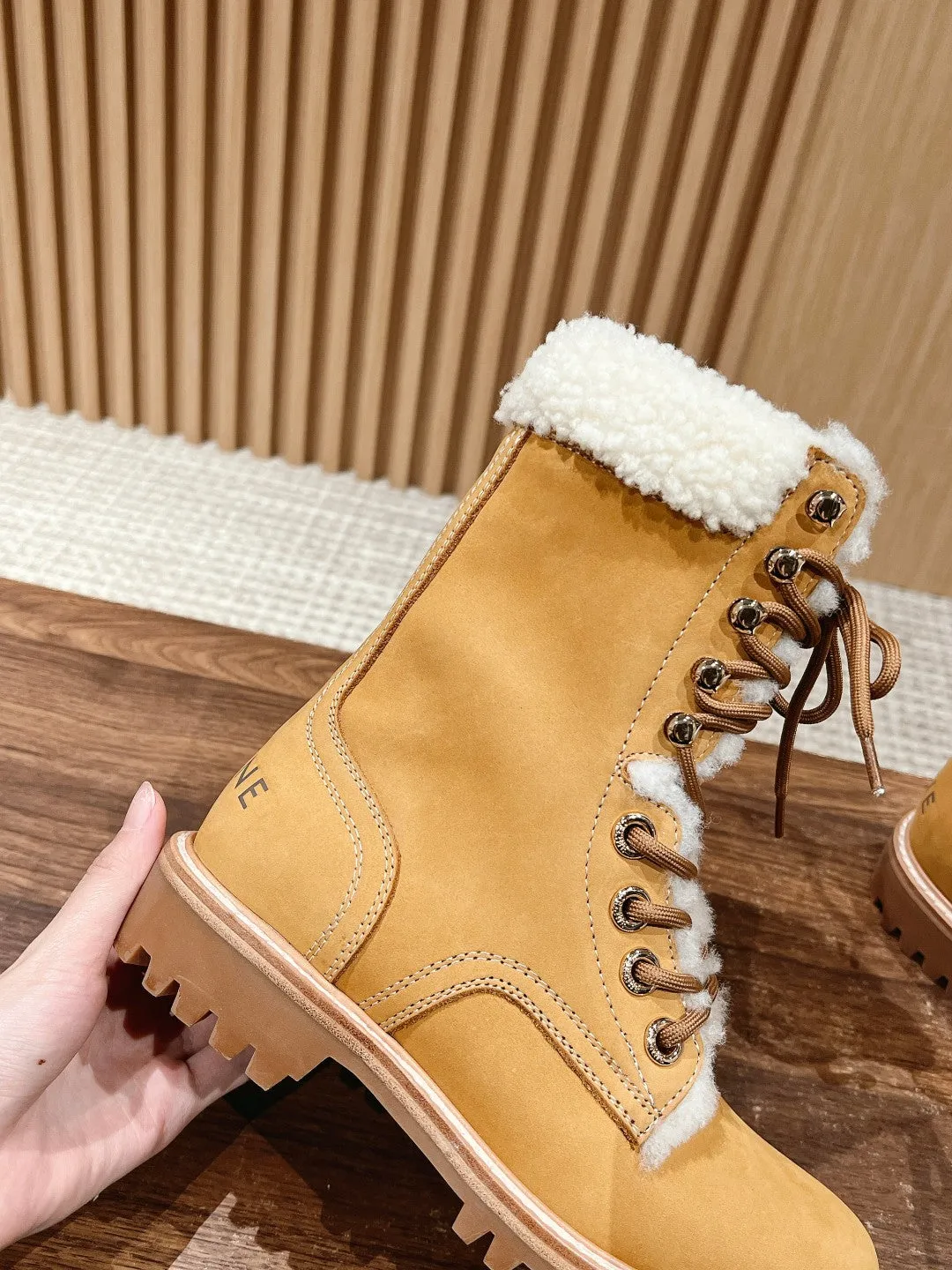 Classic couple martin boots yellow boots