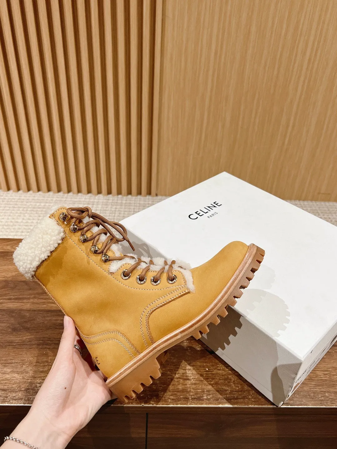 Classic couple martin boots yellow boots