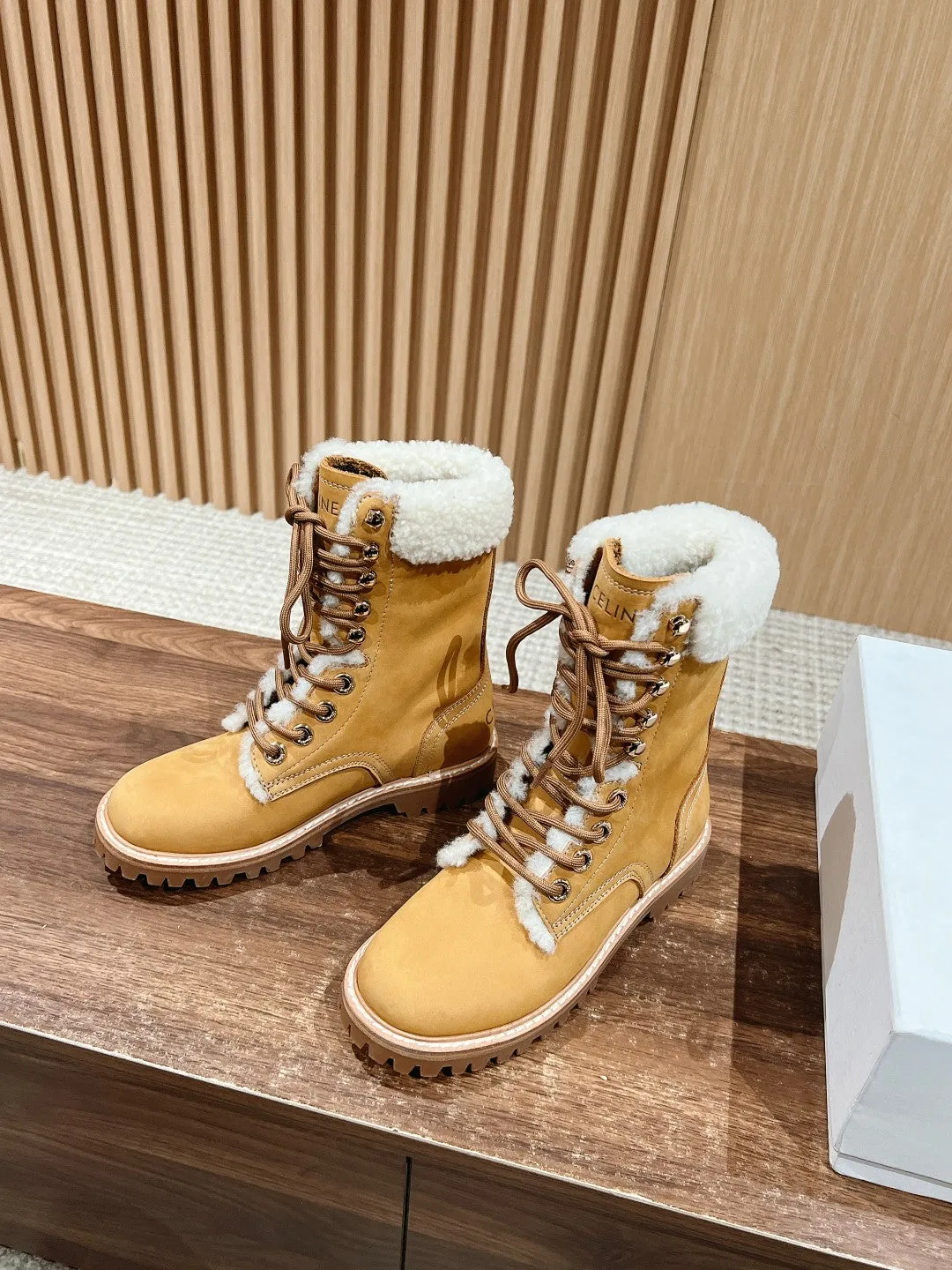 Classic couple martin boots yellow boots