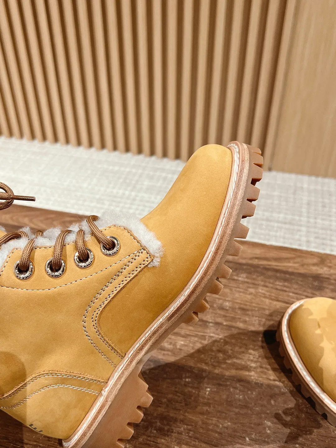 Classic couple martin boots yellow boots
