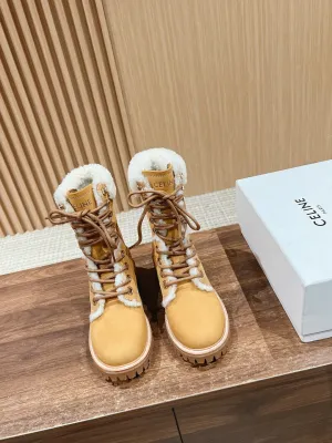Classic couple martin boots yellow boots