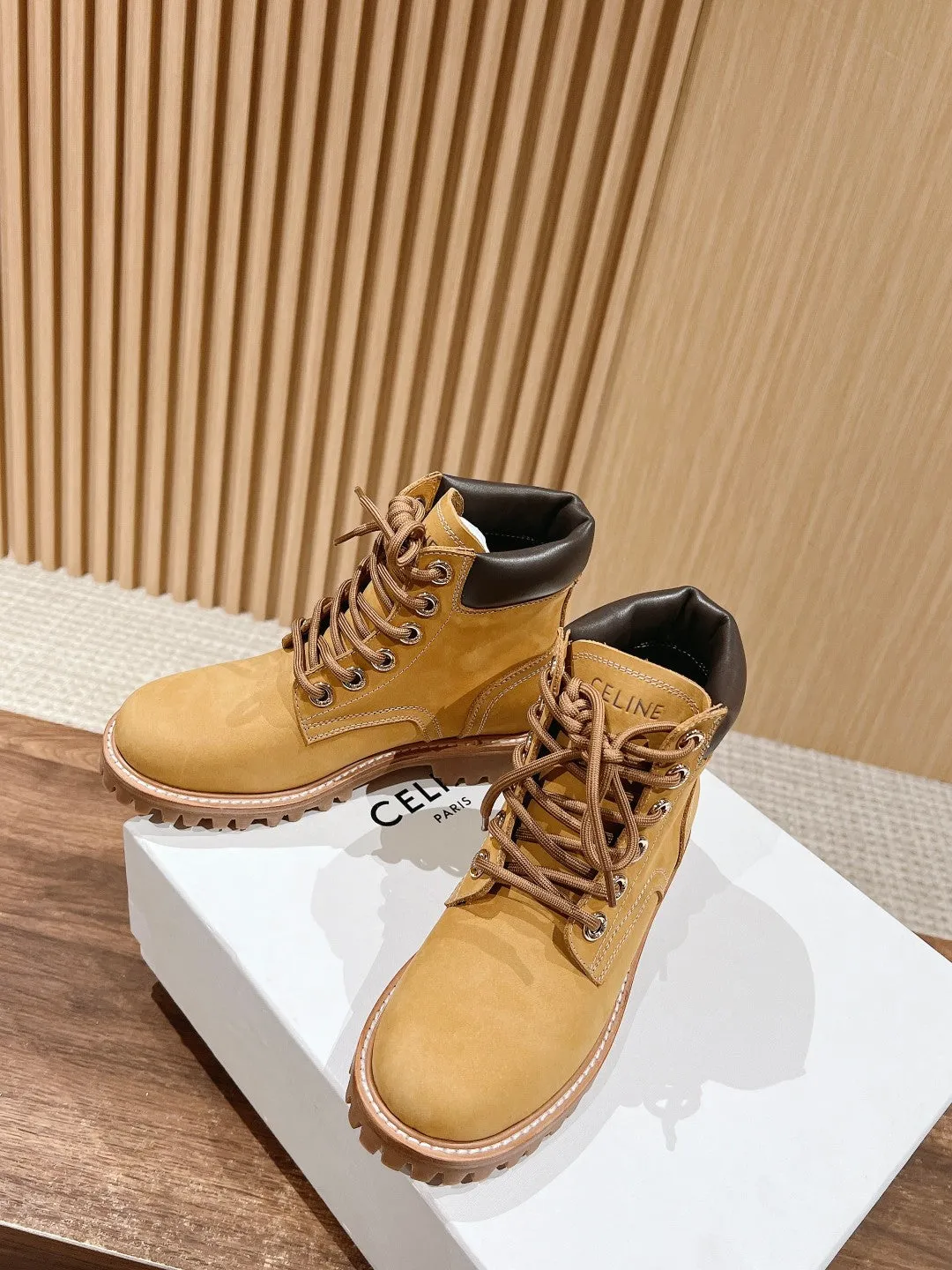 Classic couple martin boots yellow boots