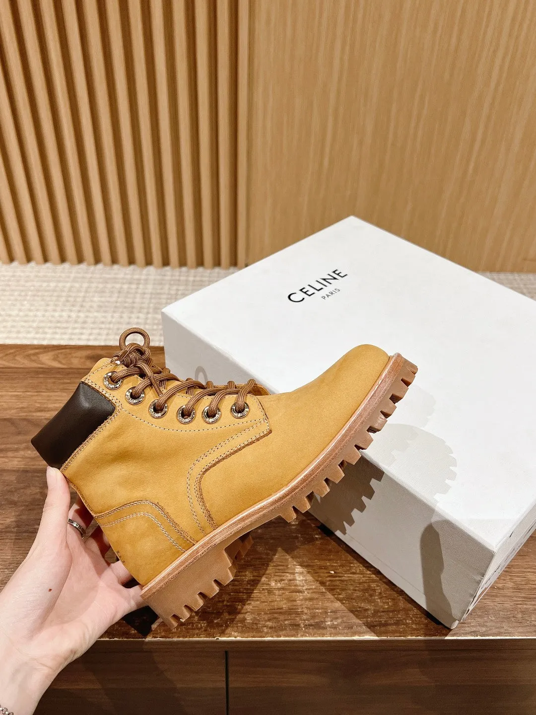 Classic couple martin boots yellow boots