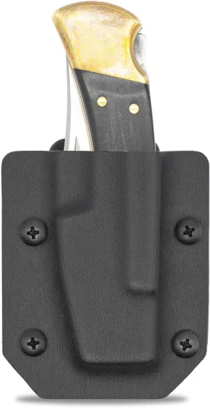 Clip & Carry Kydex Sheath for the Buck 110 & Buck 112 Folding Pocket Knife - Made in USA - Belt Holster Case - Black