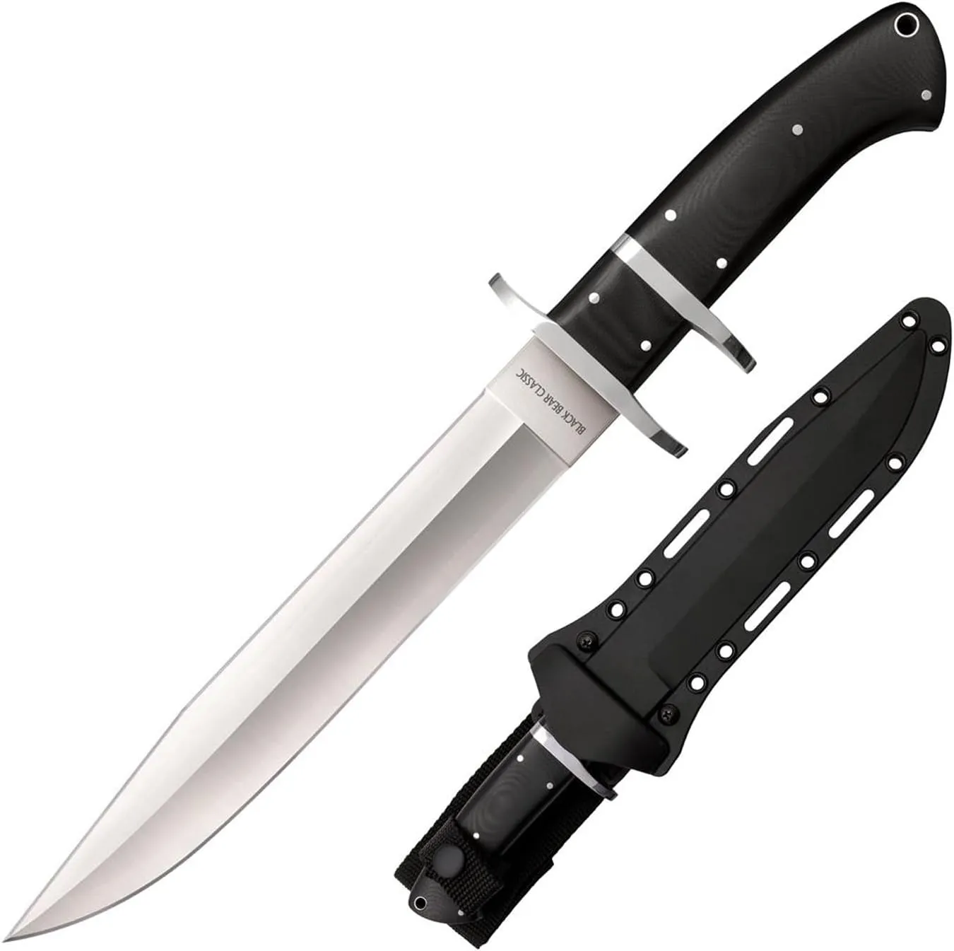 Cold Steel Black Bear Classic 8.25" VG-10 San Mai III Clip-Point Blade 5" G-10 Handle Fixed Blade Knife w/Secure-Ex Sheath