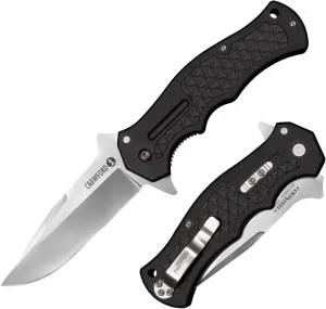 Cold Steel Crawford Model 1 3.5" 4034SS Clip Point Blade 4.875" Zy-Ex Handle Tactical Folding Knife with Spring Leaf Lock