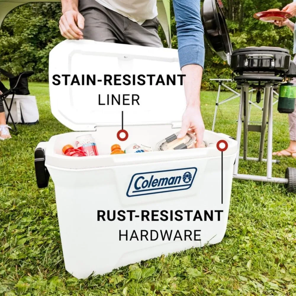Coleman Marine Cooler with Fully Insulated UV Guard Lid & Body, Keeps Ice for 3  Days, Great for Boating & Fishing, 52qt/100qt Wheeled/120qt Options