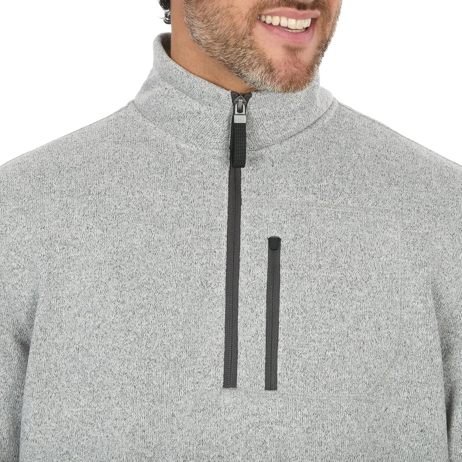 Coleman Men's Lightweight 1/4 Zip Sweater Fleece with Sherpa Collar - Comfortable Quarter Zip Design for Everyday Wear