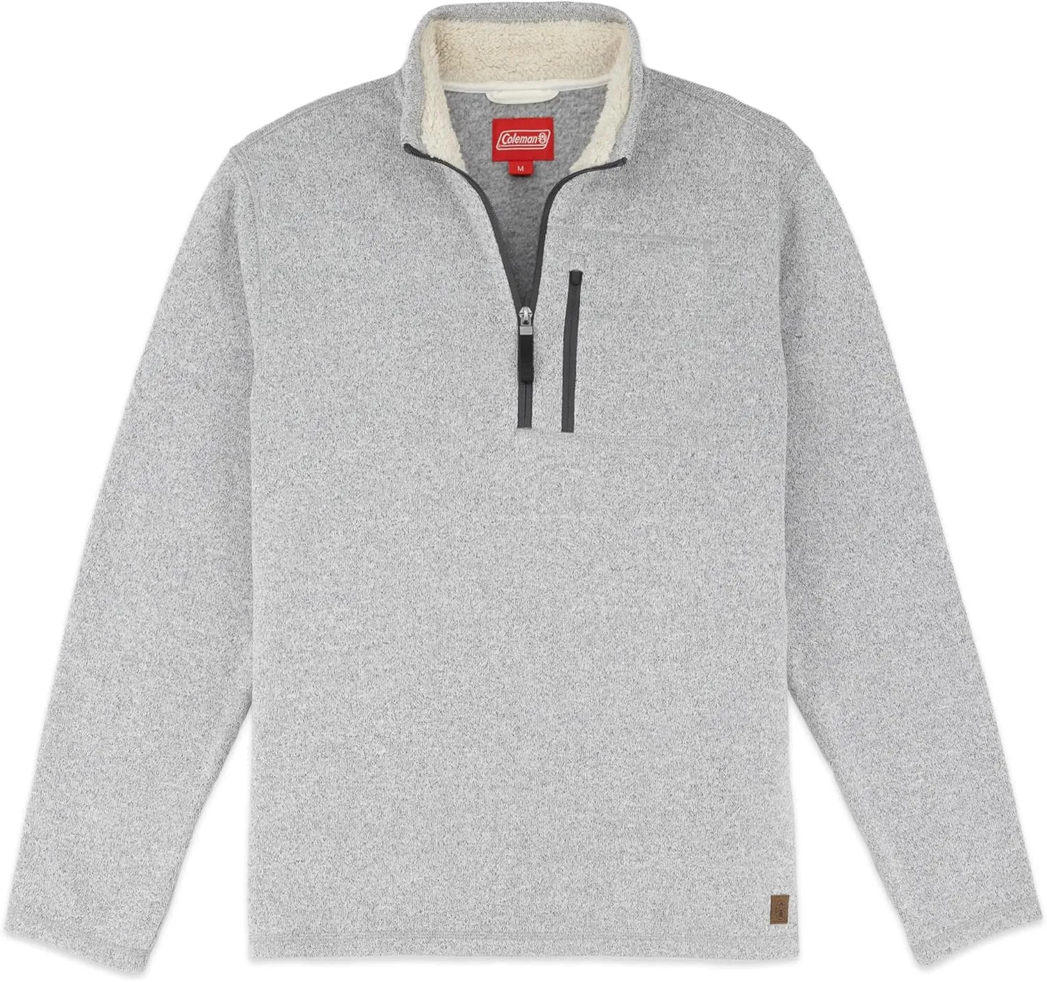 Coleman Men's Lightweight 1/4 Zip Sweater Fleece with Sherpa Collar - Comfortable Quarter Zip Design for Everyday Wear