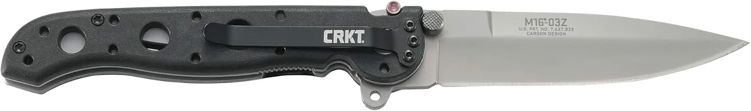 COLUMBIA RIVER KNIFE & TOOL CRKT M16-03Z EDC Folding Pocket Knife: Everyday Carry, Satin Blade, Automated Liner Safety, Nylon Handle, Reversible Pocket Clip