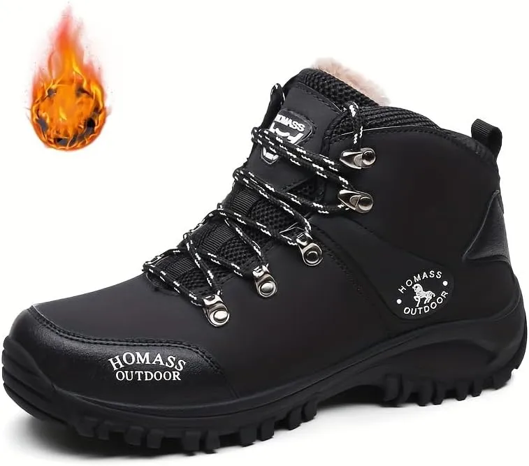 Comfortable Men's Hiking Shoes with Plush Lining, Arch Support, and Non-Slip Soles for Mountaineering and Travel