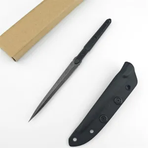 Cool Fixed Blade Knife for Men with Kydex Sheath,4.9" 8Cr13Mov Blade Best EDC Survival Camping Hiking Tool Sharp Knives,Christmas Gift (BLACK)