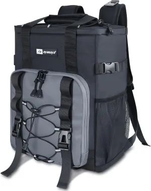 Cooler Backpack, AYAMAYA 24 Cans Insulated Lunch Backpack Cooler Leakproof, Keeps Hot/Cold for Up to 16 Hours, Lightweight Waterproof Beach Travel Camping Cooler Bag for Men and Women