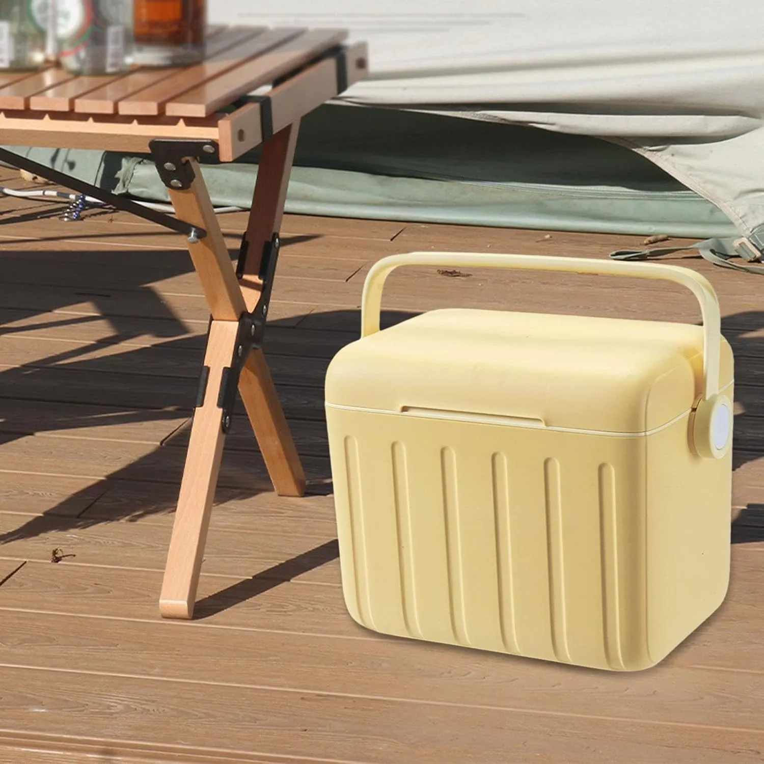 Cooler Box Ice Chest Box Beverage Storage Organizer Airtight Ice Retention Cooler Container for Camping Barbecue Stall Sports