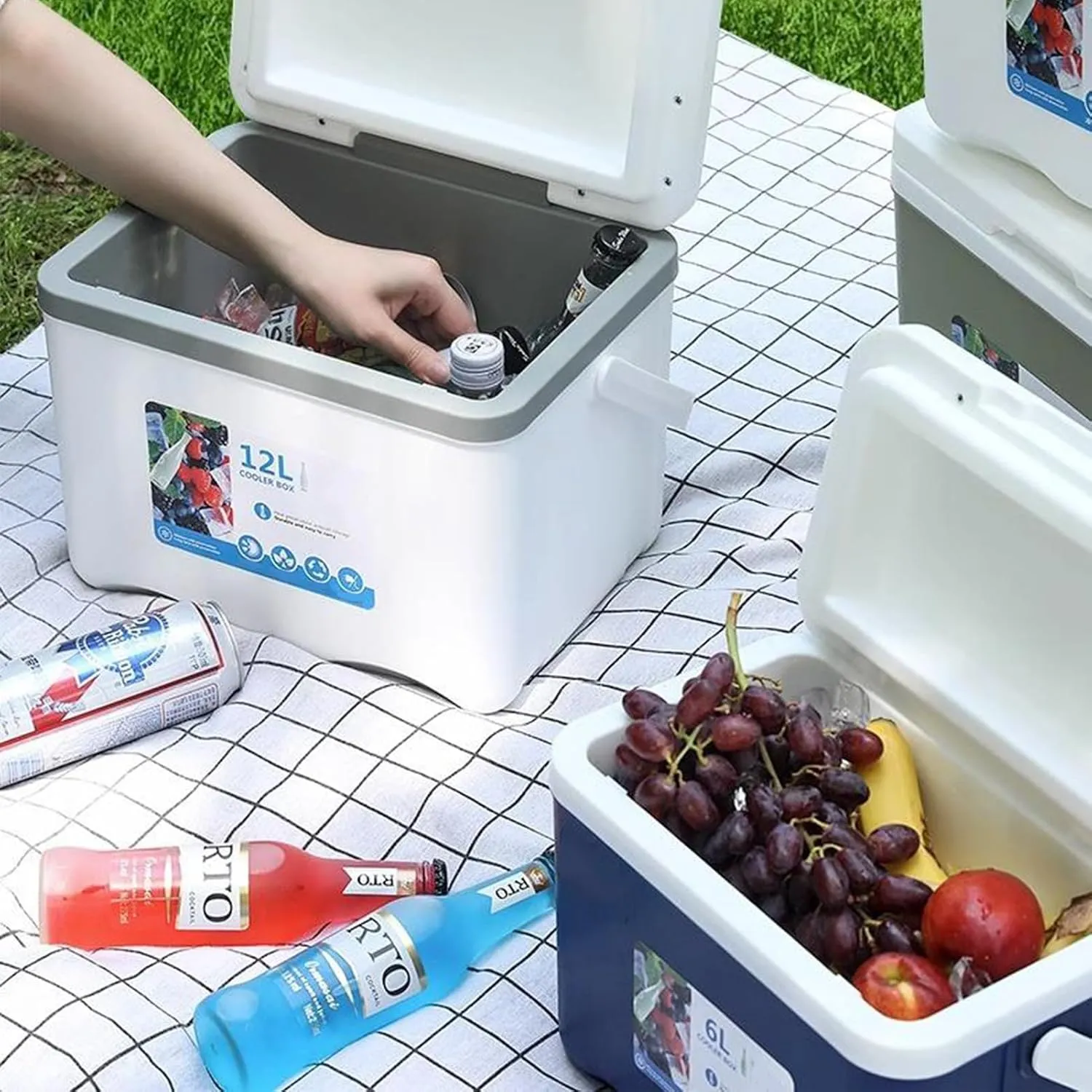Cooler for Pontiac Bonneville/Catalina/Chieftain/Fiero/Firebird/Trans Sport Insulated Hard Ice Box Large High-Performance Storage Box Portable Cool Picnic Box Festival,B-27 * 18 * 23cm