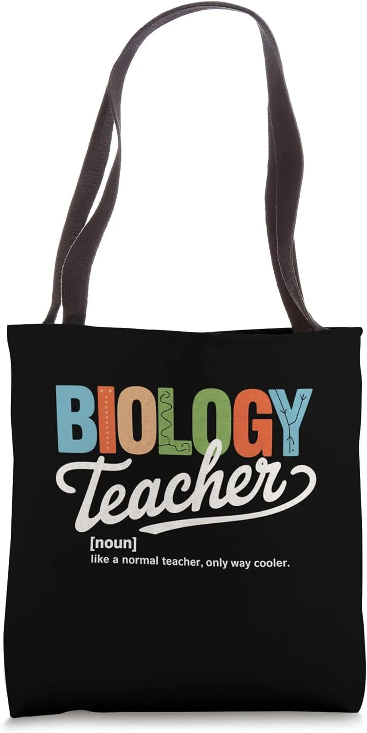 Cooler Teacher Women & Men Funny Biology Teacher Definition Tote Bag