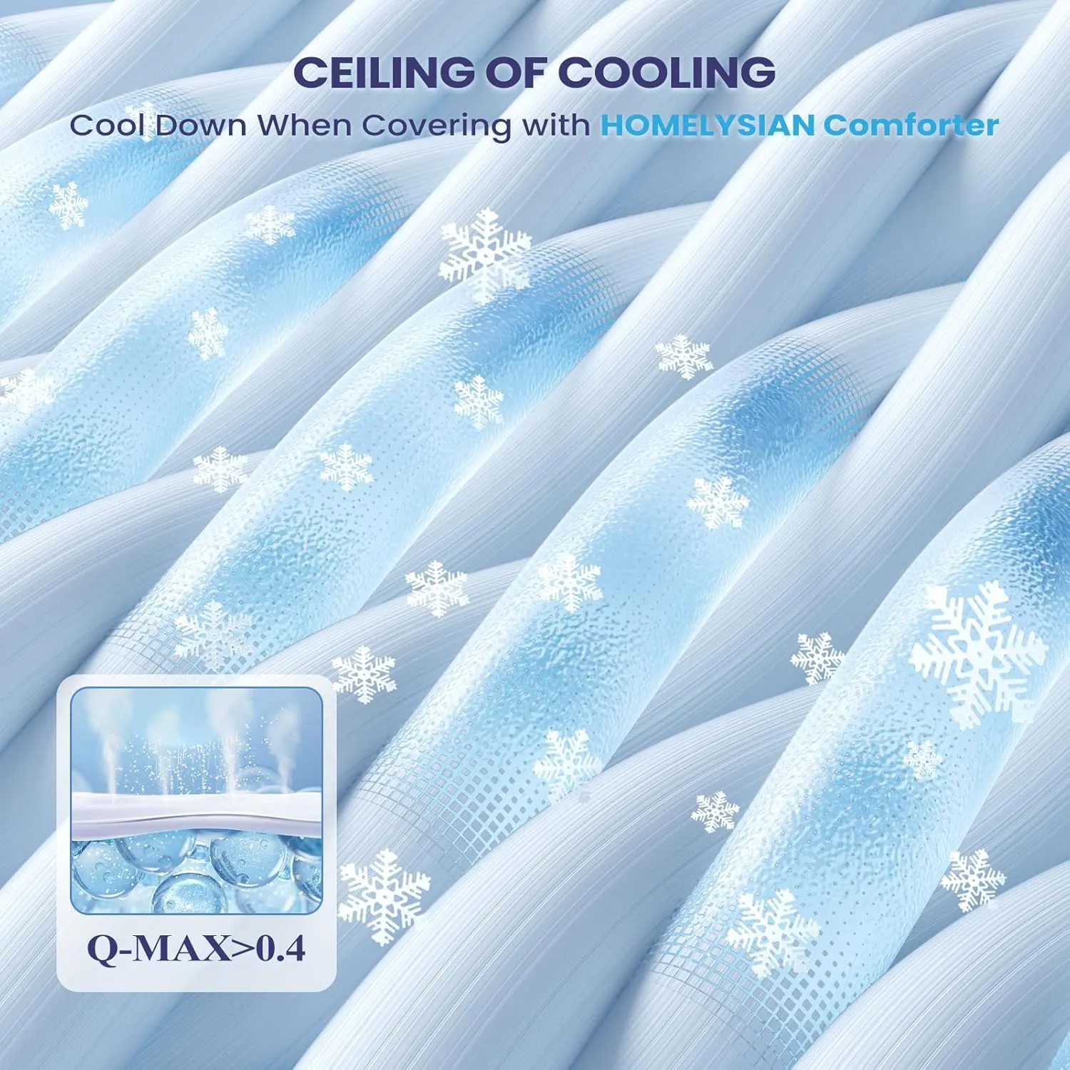 Cooling Comforter Queen Size 90" x 90", Cooling Blankets for Hot Sleepers, Lightweight Comforter for Summer, Lilac