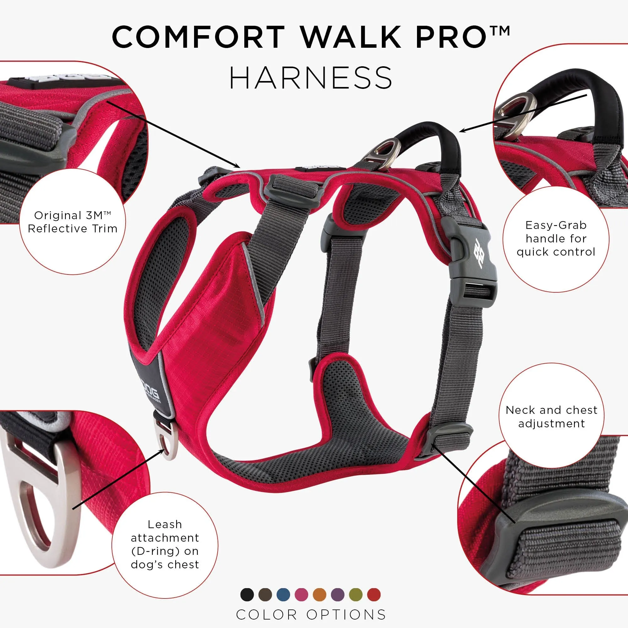 Copenhagen Comfort Walk Pro Dog Harness-Purple