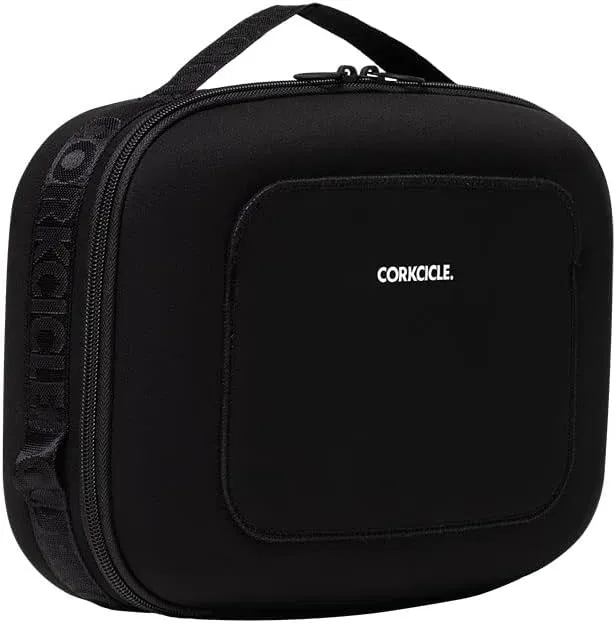 Corkcicle Lunchpod Insulated Lunch Bag, Black Neoprene, 11” x 8.75” x 4” – Crush-Proof Lunch Box Holds 16 oz Food Container – Cooler Bag Has Handle for Easy Carrying, Exterior & Interior Pocket