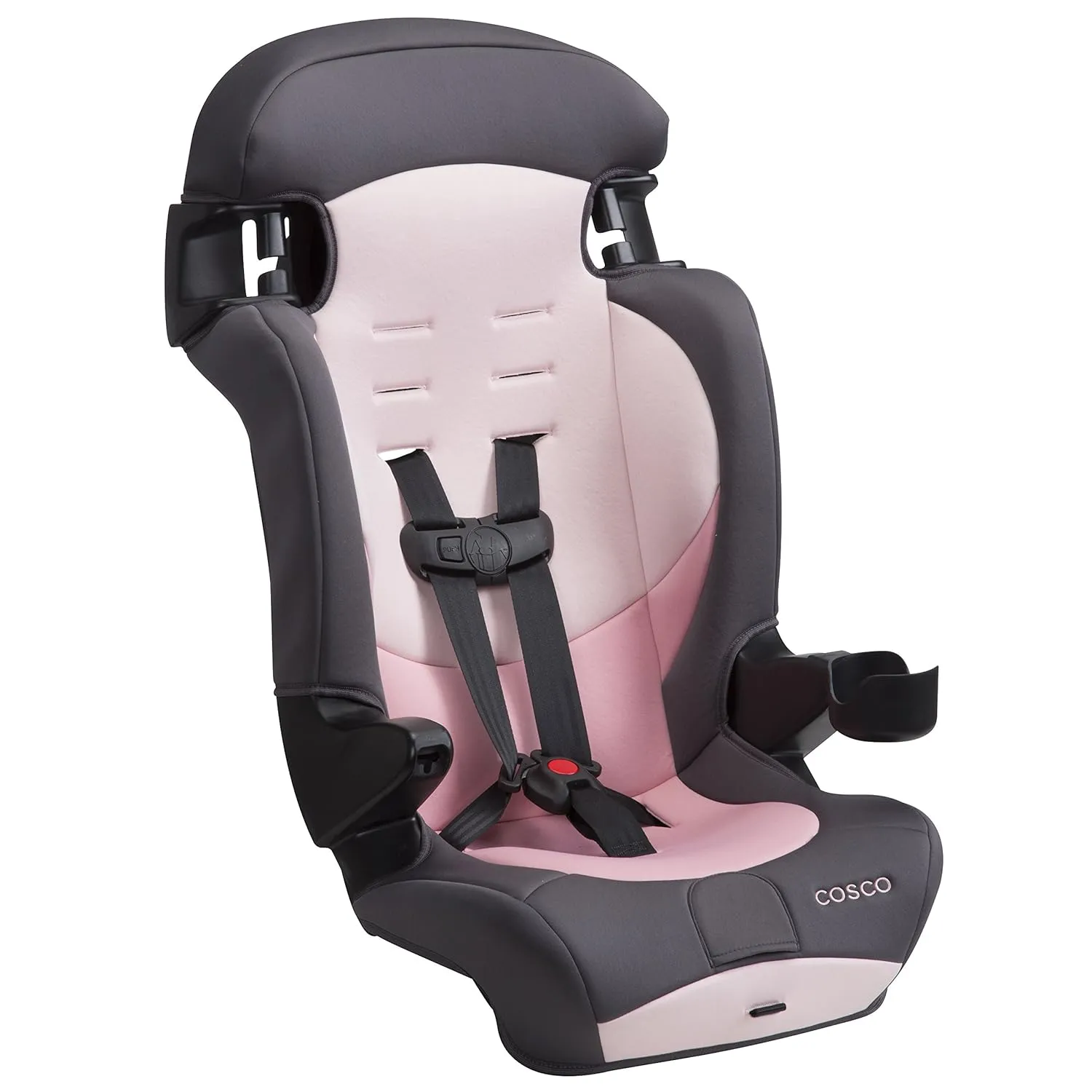 Cosco Kids Finale DX 2-in-1 Booster Car Seat, Forward Facing Toddler Car Seat (30-65 lbs) and Belt Positioning High Back Booster Seat (40-100 lbs), Sweetberry
