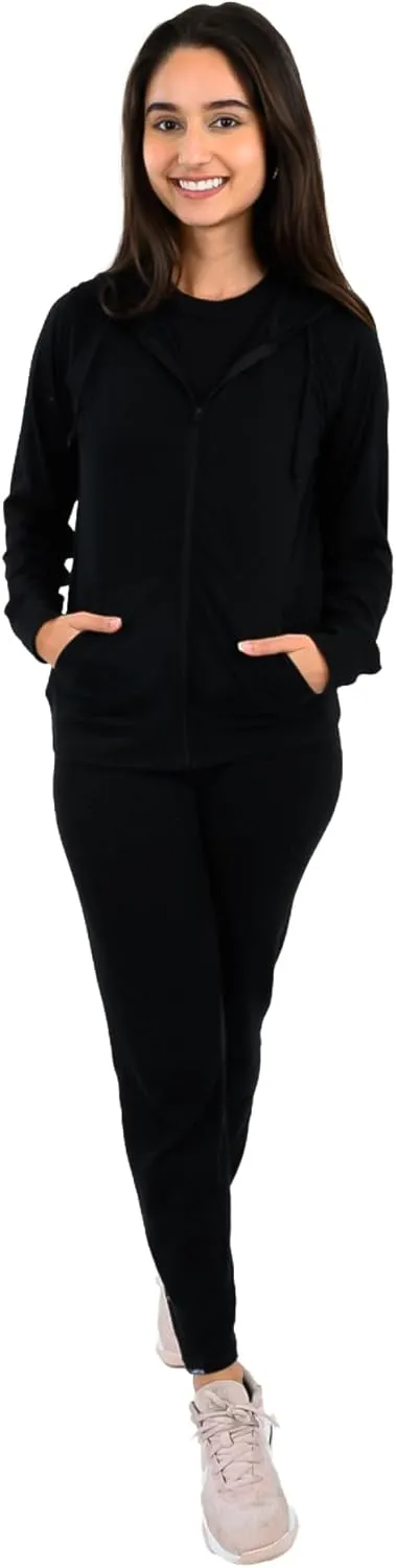 Cottonhood Lightweight Hoodies for Women, Zip Up Hoodie – Soft Jersey Long Sleeve, Hooded Sweatshirt