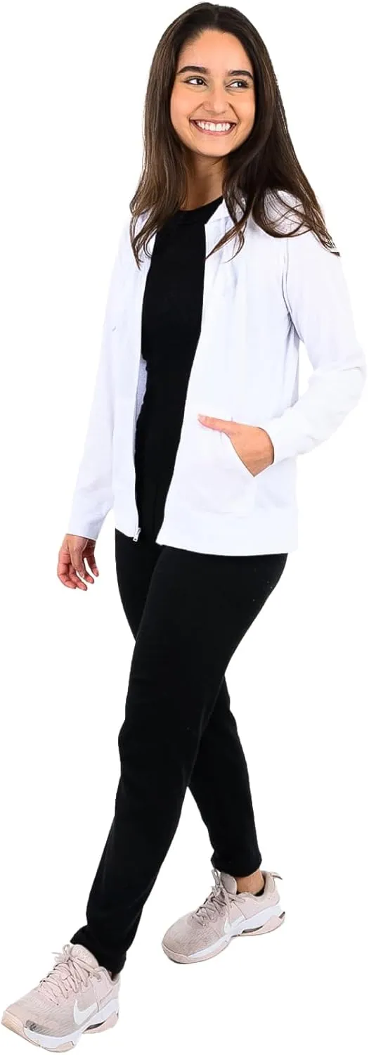 Cottonhood Lightweight Hoodies for Women, Zip Up Hoodie – Soft Jersey Long Sleeve, Hooded Sweatshirt
