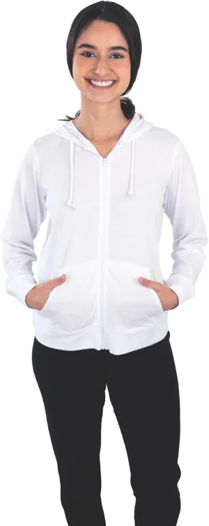 Cottonhood Lightweight Hoodies for Women, Zip Up Hoodie – Soft Jersey Long Sleeve, Hooded Sweatshirt