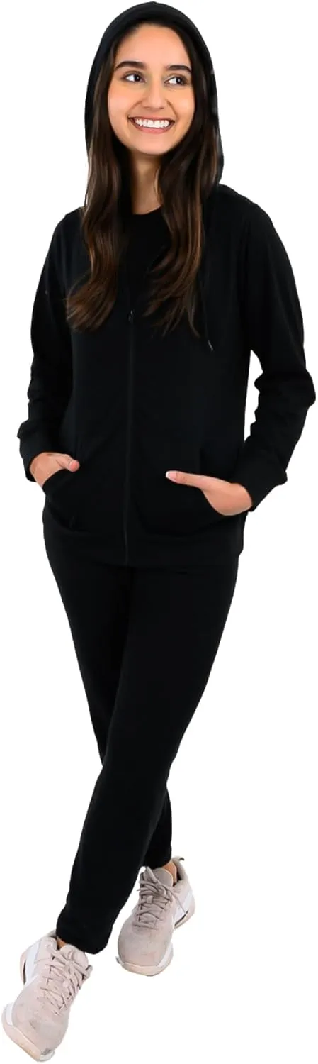 Cottonhood Lightweight Hoodies for Women, Zip Up Hoodie – Soft Jersey Long Sleeve, Hooded Sweatshirt