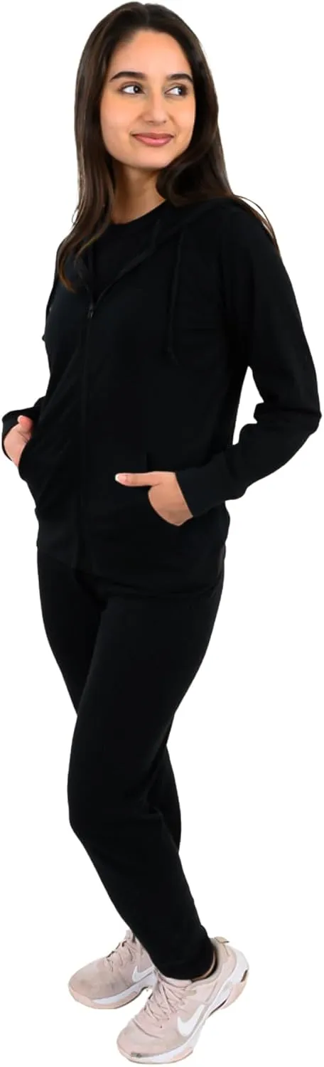 Cottonhood Lightweight Hoodies for Women, Zip Up Hoodie – Soft Jersey Long Sleeve, Hooded Sweatshirt