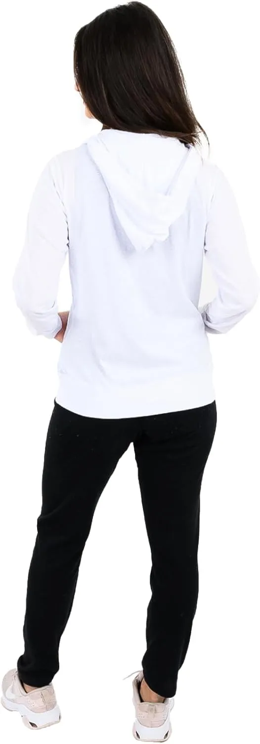 Cottonhood Lightweight Hoodies for Women, Zip Up Hoodie – Soft Jersey Long Sleeve, Hooded Sweatshirt